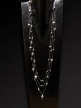 Load image into Gallery viewer, Collier sautoir sur mesure perles de Tahiti, 3 rangs, créateur Khara Tuki Paris