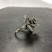 Load image into Gallery viewer, Bague ROSE en argent 925 et marcassite