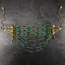 Load image into Gallery viewer, Collier shoker perles de verre japonaises, laiton brut, ajustable créateur Khara Tuki Paris