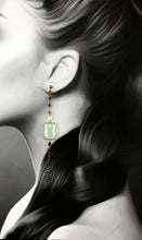 Load image into Gallery viewer, Boucles d'oreille longues en pierres semi précieuses, argent et laiton, créateur Khara Tuki Paris