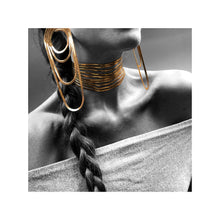Load image into Gallery viewer, Boucles d&#39;oreille longues en laiton créateur Khara Tuki Paris

